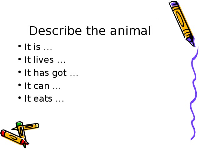 Describe the animal
