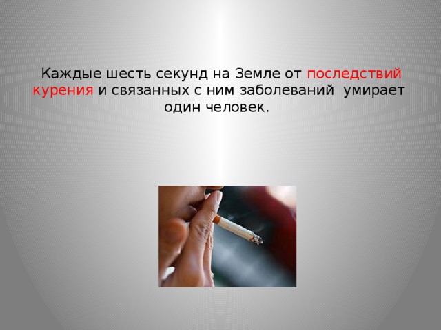 06 секунд. Смерть от табакокурения. Предупреждение о курении в фильмах.