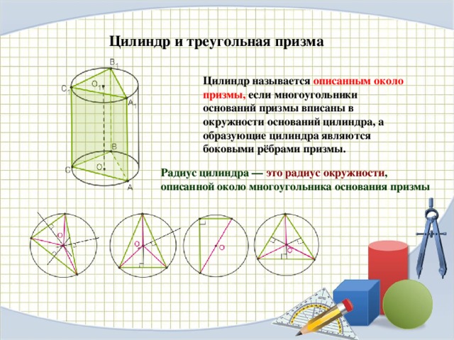 Цилиндр с основанием треугольник