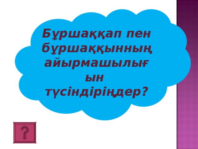 Бұршаққап пен бұршаққынның айырмашылығын түсіндіріңдер?