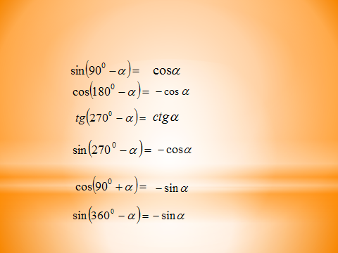 Sin 270. Формулы приведения. Cos 270. Sin(270+x).