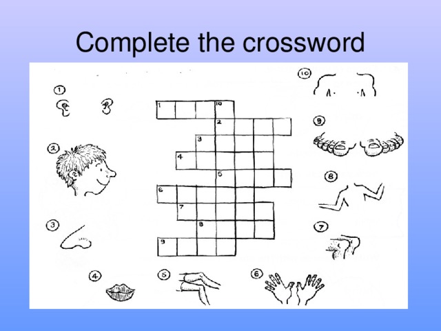 Complete the crossword