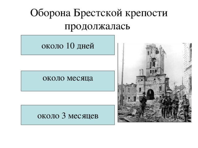 Защита брестской крепости презентация