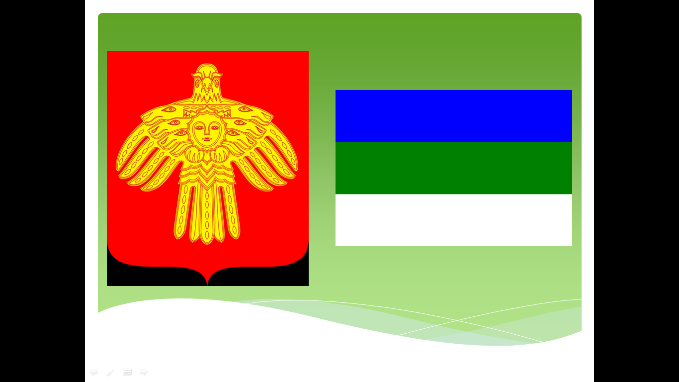 Флаг Республики Коми с гербом