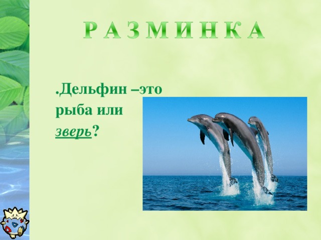 6.Дельфин –это рыба или зверь ?