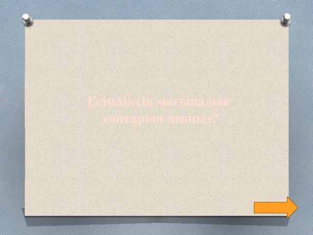 Есімдіктің мағыналық  топтарын атаңыз?