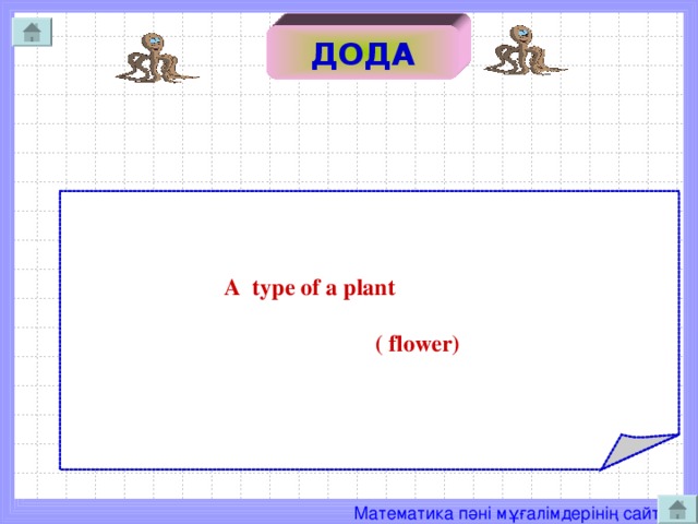 ДО ДОДА  A type of a plant   ( flower )