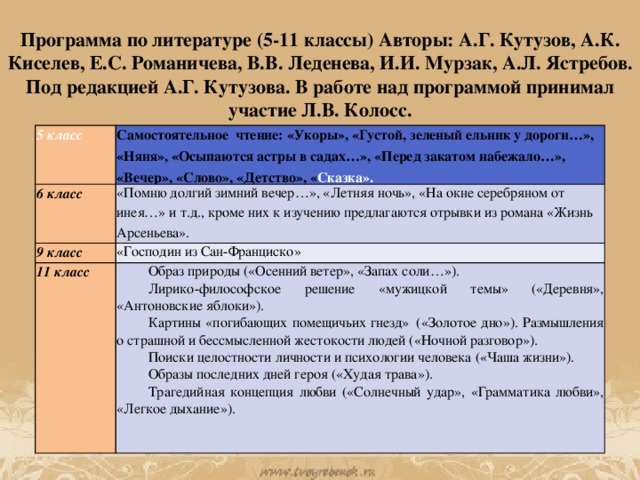 Бунин иоанн рыдалец презентация