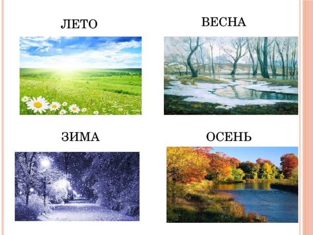 ВЕСНА  ЛЕТО ЗИМА ОСЕНЬ