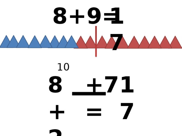 17 8+9= 10 8+2 +7= 17