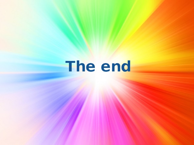 The end