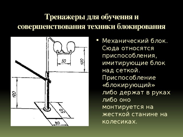 Тренажеры для обучения и совершенствования техники блокирования