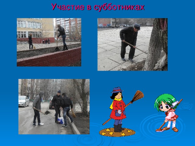 Участие в субботниках