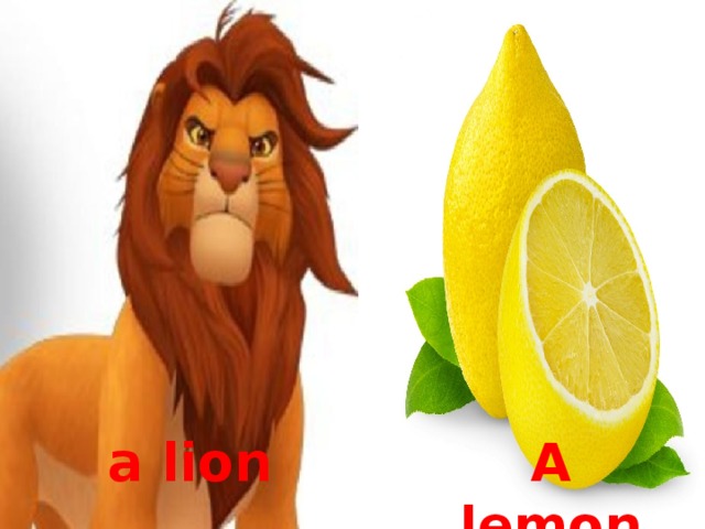 a lion A lemon