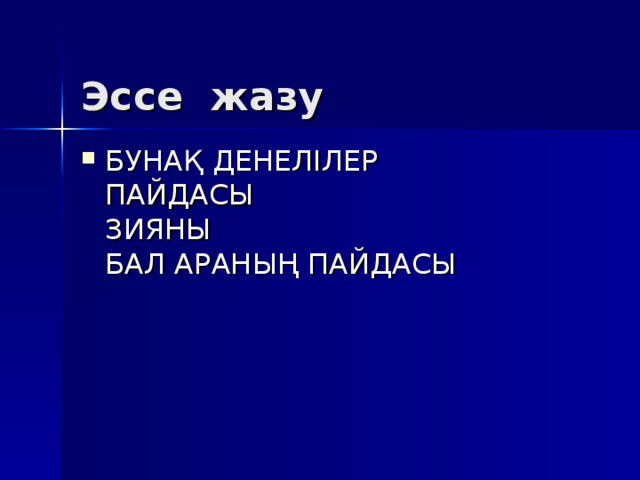 Эссе жазу