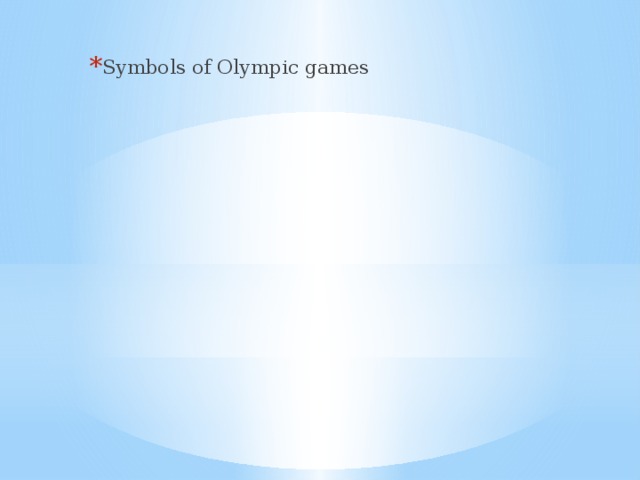 Symbols of Olympic games