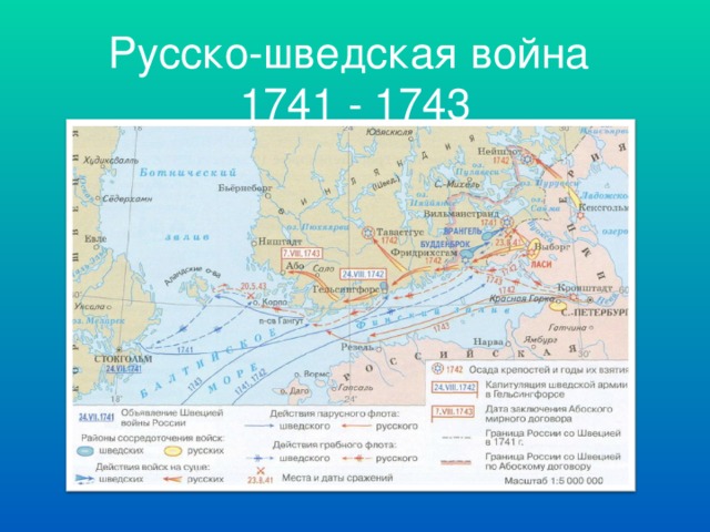 Русско-шведская война  1741 - 1743