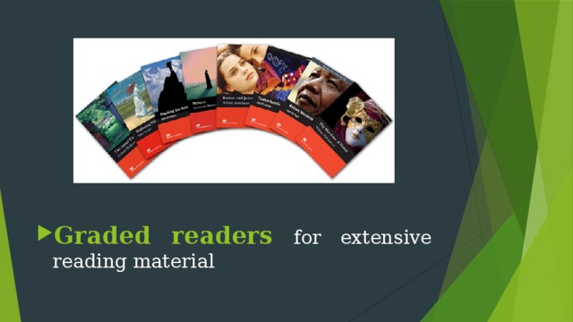 Graded readers for extensive reading material