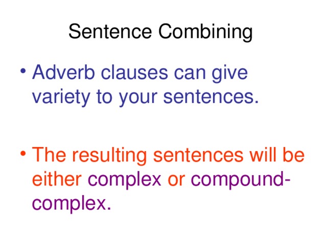 Sentence Combining