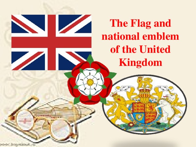The Flag and national emblem of the United Kingdom