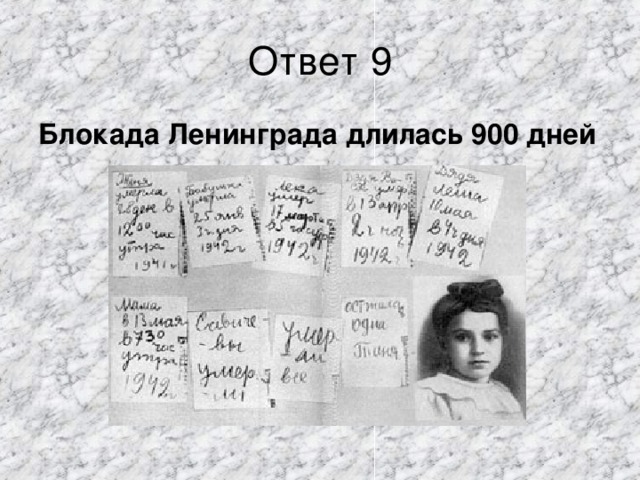 Блокада Ленинграда длилась 900 дней