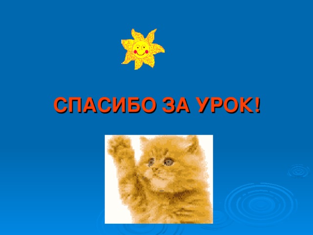 СПАСИБО ЗА УРОК!