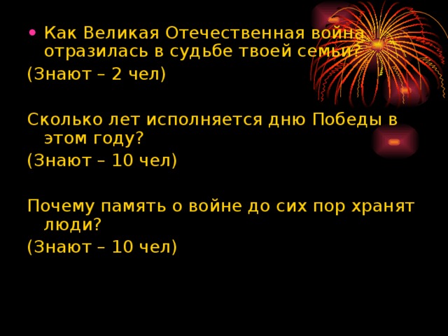 Как Великая Отечественная война отразилась в судьбе твоей семьи?