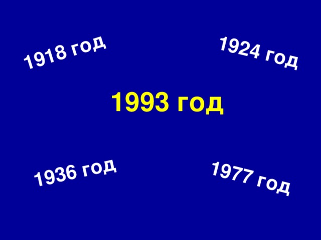 1977 год 1936 год 1924 год 1918 год 1993 год