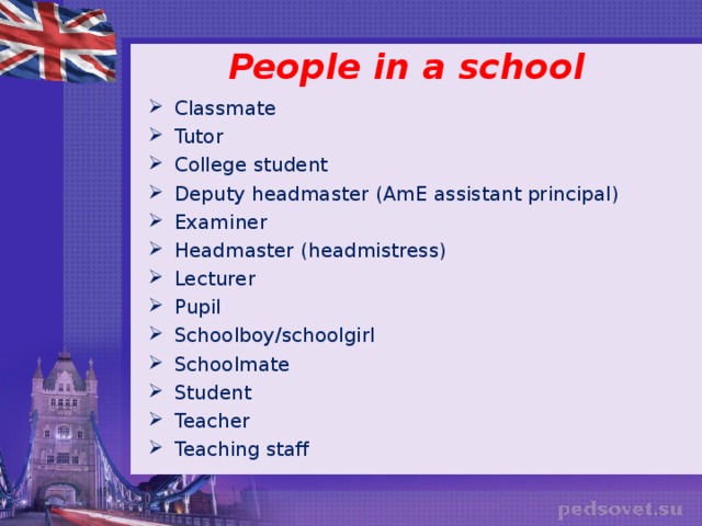 People in a school