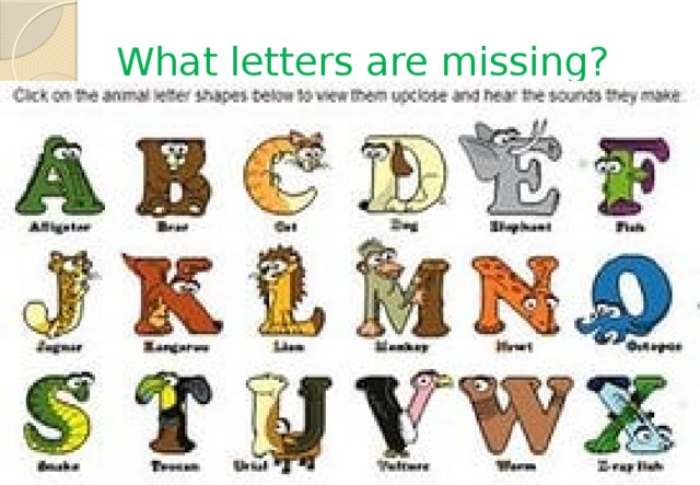 What letters are missing?