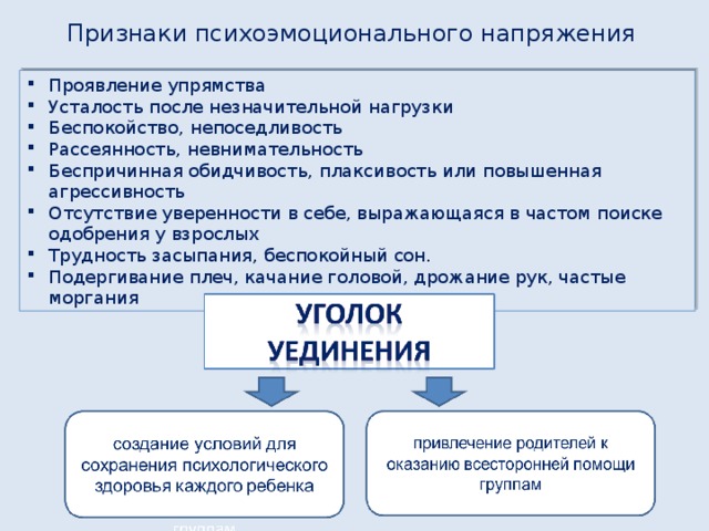 Признаки психоэмоционального напряжения