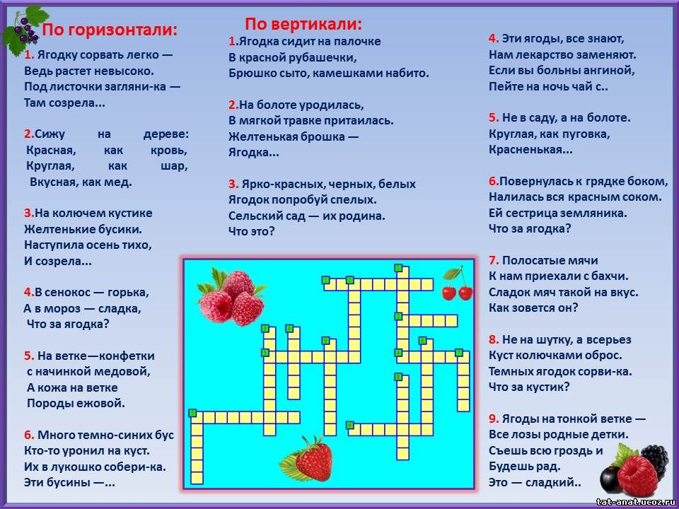 Кроссворд по окружающему миру 1 класс презентация