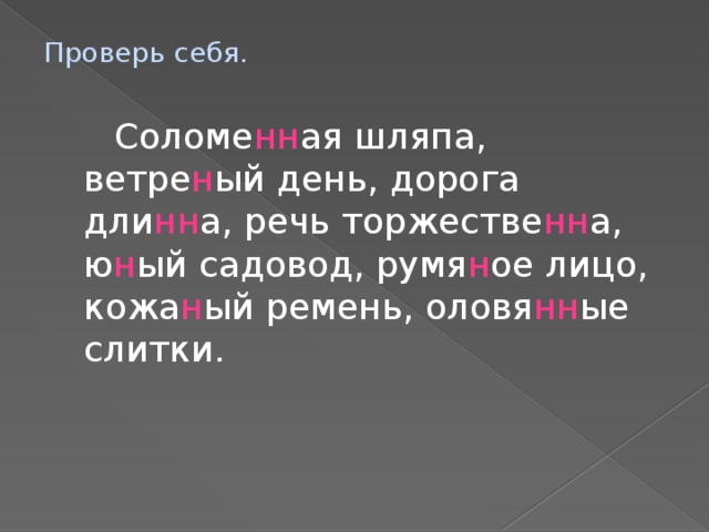 Соломенной нн. Кожа(н/НН)ый. Ветре(н/НН)ый день.