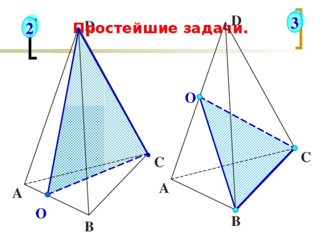 D 3 D 2 Простейшие задачи. О С С А А О В В