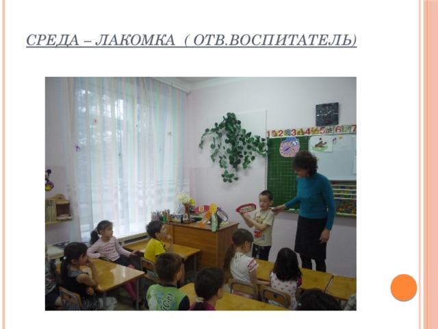 среда – лакомка ( отв.воспитатель)