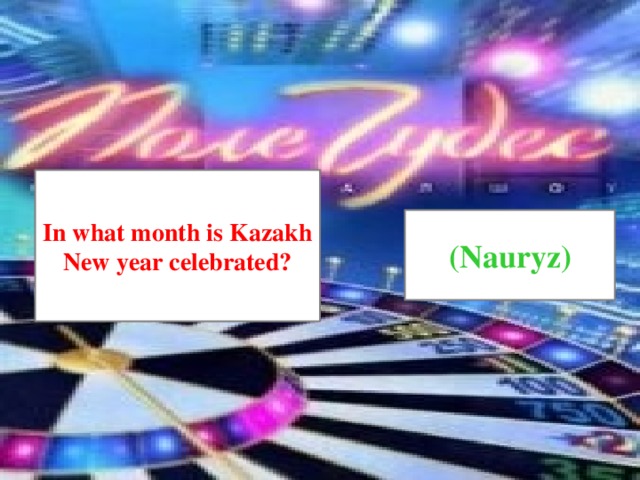 In what month is Kazakh New year celebrated? (Nauryz)