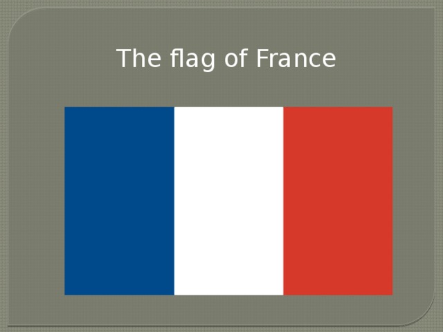 The flag of France