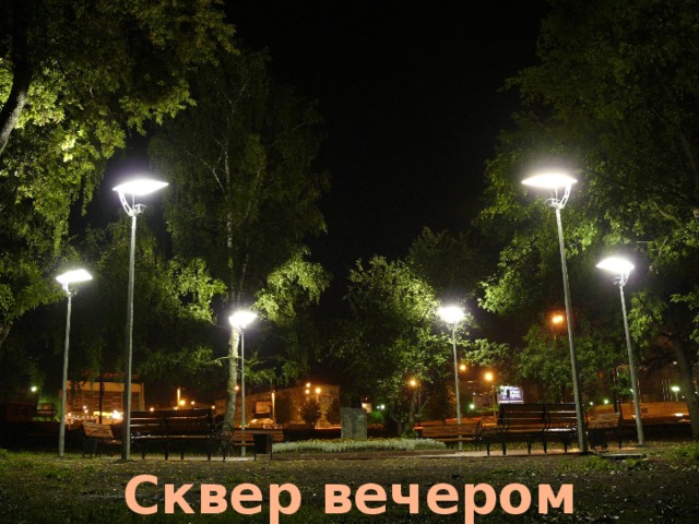 Сквер вечером