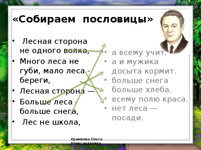 Рассказы н и сладкова лес не школа а всему учит презентация