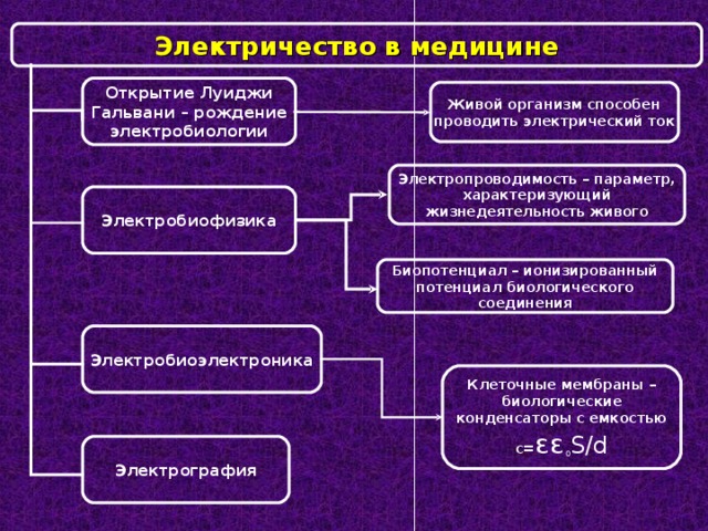 Применение целебного электричества в медицине проект