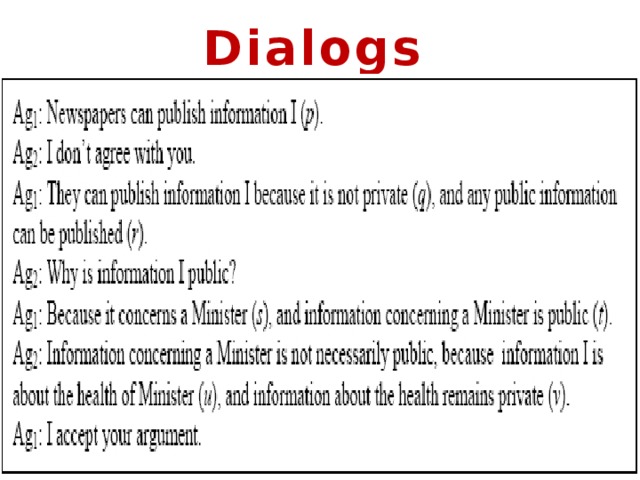 Dialogs