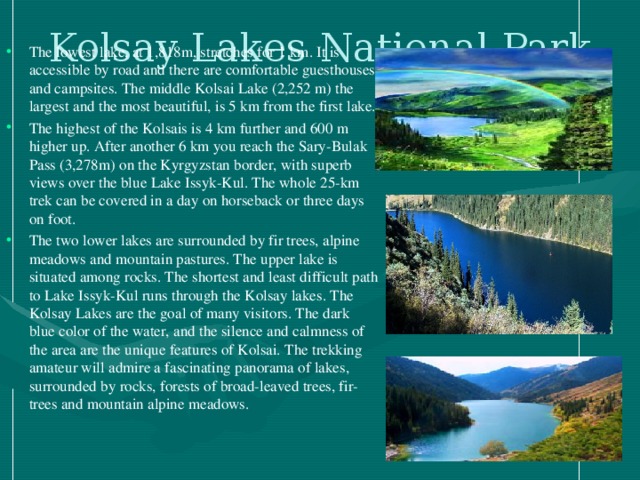 Kolsay Lakes National Park