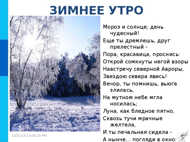 Навстречу северной авроры звездою северной явись. Зимнее утро Пушкин. Зимнее утро стих. Стихотворение пора красавица Проснись. Стихи про зиму.