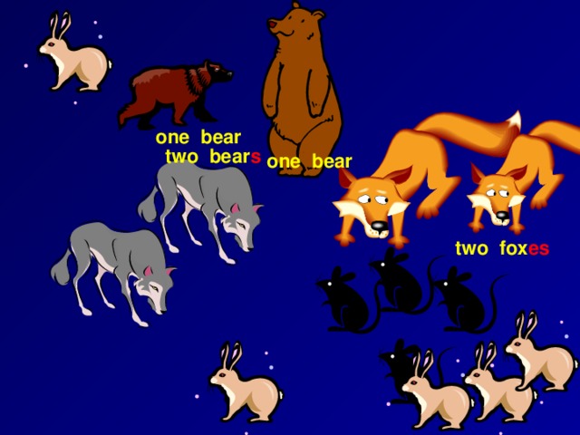 one bear two bear s one bear two fox es