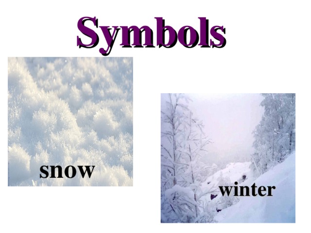 Symbols snow winter