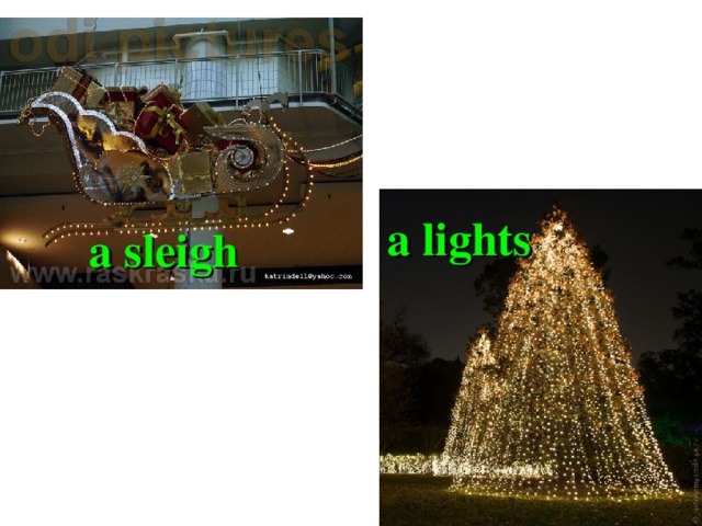 a lights a sleigh