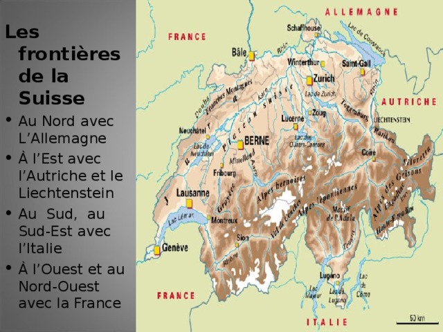 Les frontières de la Suisse Les frontières de la Suisse