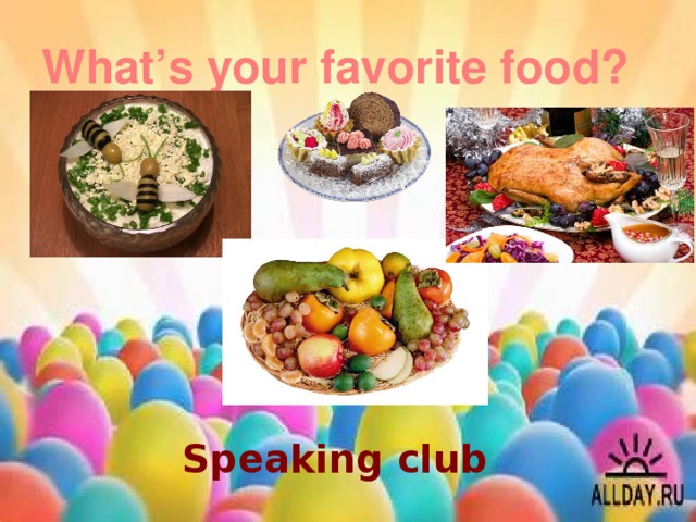 What’s your favorite food? Speaking club