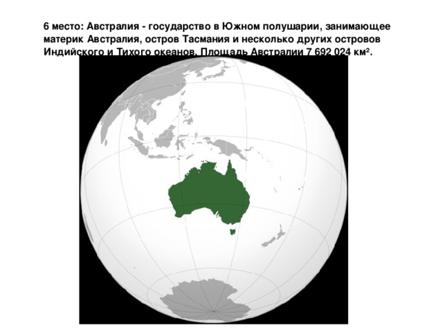 Какой материк занимает 3 место. Австралия часть света. Государство занимающее материк. Самая большая Страна в Австралии по площади. Самый маленький материк в Южном полушарии.