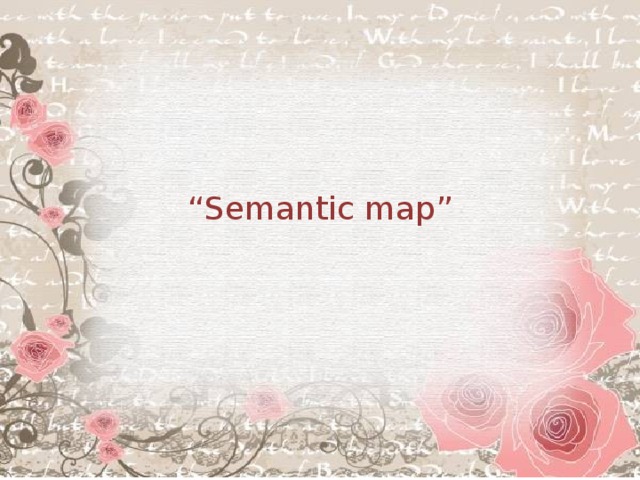 “ Semantic map”